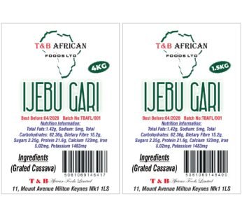 T And B African Foods Ijebu Gari 10Kg